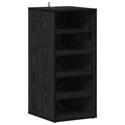 Skoskåp 2 pcs Svart Ek 32 x 35 x 70 cm Konstruerat trä