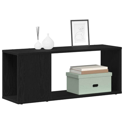 TV-bänkset Svart Ek 80 x 24 x 32 cm Konstruerat trä