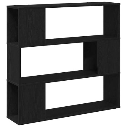 TV-bänkset Svart Ek 100 x 24 x 94 cm Konstruerat trä