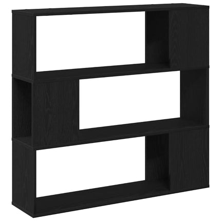 TV-bänkset Svart Ek 100 x 24 x 94 cm Konstruerat trä
