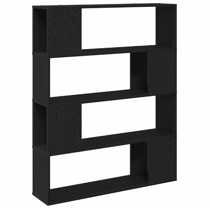 TV-bänkset 100 x 24 x 124,5 cm Svart Ek Konstruerat trä