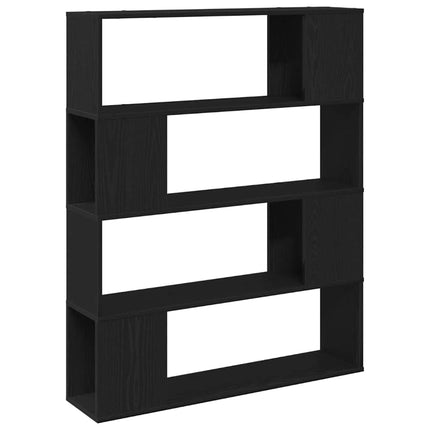 TV-bänkset Svart Ek 100 x 24 x 124,5 cm Konstruerat trä
