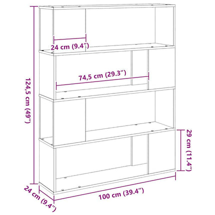 TV-bänkset Svart Ek 100 x 24 x 124,5 cm Konstruerat trä
