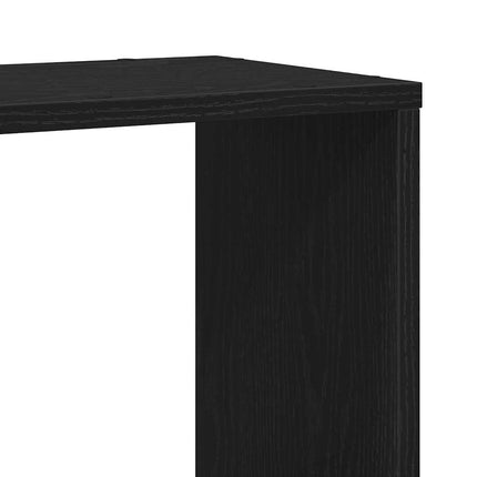 TV-bänkset Svart Ek 100 x 24 x 155 cm Konstruerat trä