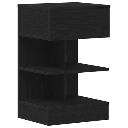 Nattduksbord Svart Ek 40 x 35 x 65 cm Konstruerat trä