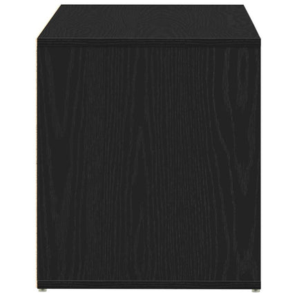 Hallbänk med låda Svart Ek 80 x 40 x 45 cm Konstruerat trä