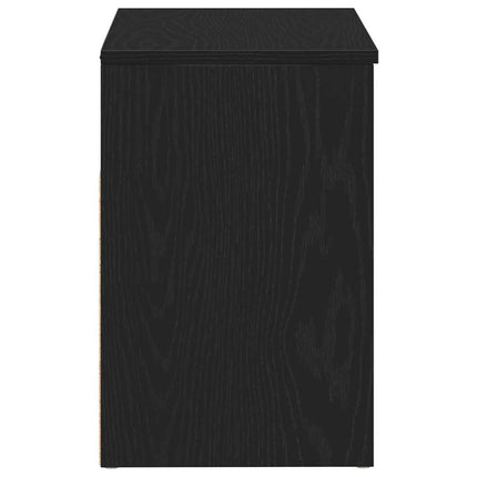 Skobänk 60 x 30 x 45 cm Konstruerat trä Svart Ek