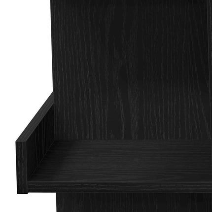 Barbord med hylla Svart Ek 100 x 48 x 101,5 cm Konstruerat trä