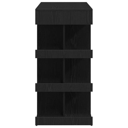 Barbord med hylla Svart Ek 100 x 48 x 101,5 cm Konstruerat trä