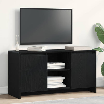 TV-skåp Svart Ek 102 x 37,5 x 52,5 cm Konstruerat trä