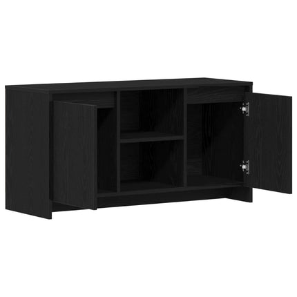 TV-skåp Svart Ek 102 x 37,5 x 52,5 cm Konstruerat trä