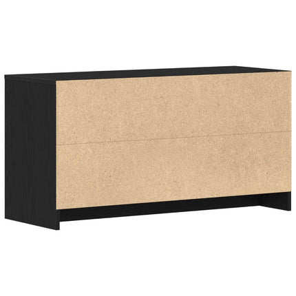 TV-skåp 102 x 37,5 x 52,5 cm Svart Ek Konstruerat trä