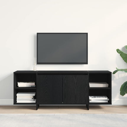 TV-skåp 130 x 35 x 50 cm Svart ek Konstruerat trä