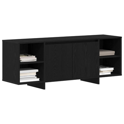 TV-skåp 130 x 35 x 50 cm Svart ek Konstruerat trä