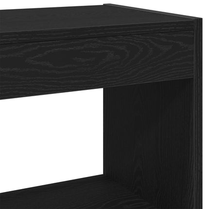 Bokskåp 2 nivåer 40 x 30 x 71,5 cm Konstruerat trä Svart Ek