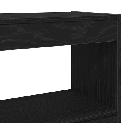 Bokskåp Svart Ek 100 x 30 x 103 cm Konstruerat trä