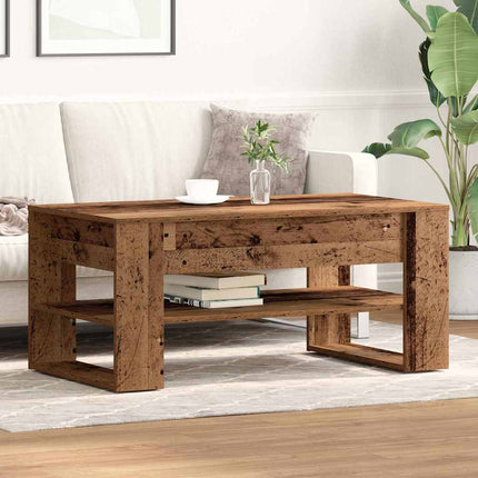 Kaffeebord Gammalt trä 102 x 55 x 45 cm Konstruerat trä