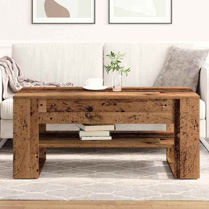Kaffeebord Gammalt trä 102 x 55 x 45 cm Konstruerat trä