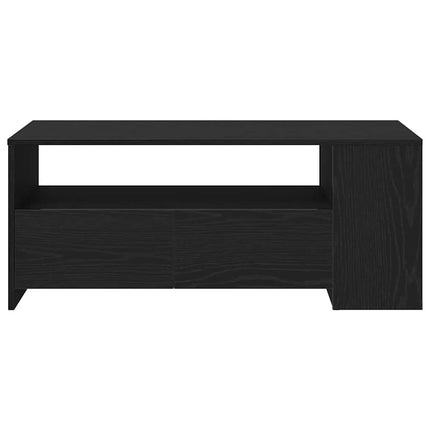 Kaffeebord med låda Svart Ek 102 x 55 x 43,5 cm Konstruerat trä