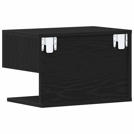 Nattduksbord Svart Ek 46 x 30 x 30 cm Konstruerat trä
