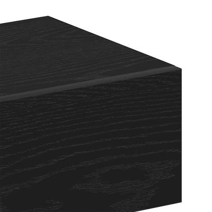 Nattduksbord 2 pcs Svart Ek 46 x 30 x 30 cm Konstruerat trä