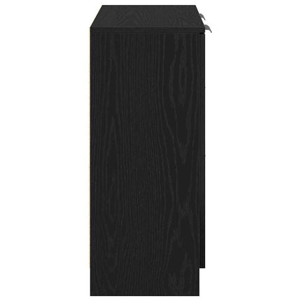 Sideboard Svart Ek 60 x 30 x 70 cm Konstruerat trä