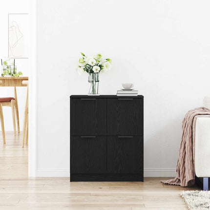 Sideboard Svart Ek 60 x 30 x 70 cm Konstruerat trä