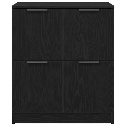 Sideboard Svart Ek 60 x 30 x 70 cm Konstruerat trä