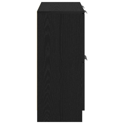 Sideboard Svart Ek 60 x 30 x 70 cm Konstruerat trä