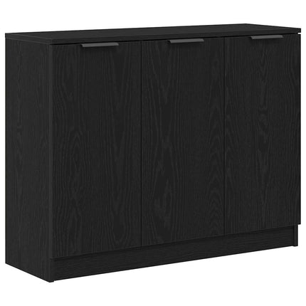 Sideboard Svart Ek 90,5 x 30 x 70 cm Konstruerat trä