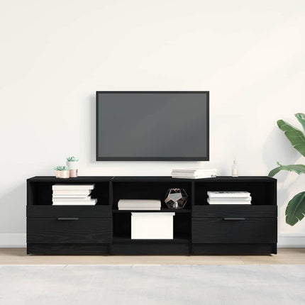 TV-skåp med låda Svart Ek 150 x 33,5 x 45 cm Konstruerat trä