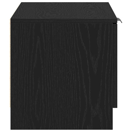 TV-skåp 2 pcs Svart Ek 80 x 35 x 36,5 cm Konstruerat trä
