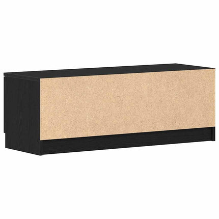 TV-skåp 102 x 32 x 35.5 cm Svart Ek Konstruerat trä