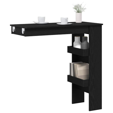 Vägg Barbord Svart Ek 102 x 45 x 103,5 cm Konstruerat trä