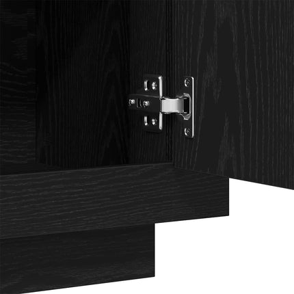Sideboard Svart Ek 80 x 40 x 75 cm Konstruerat trä