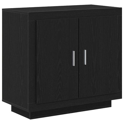 Sideboard Svart Ek 80 x 40 x 75 cm Konstruerat trä