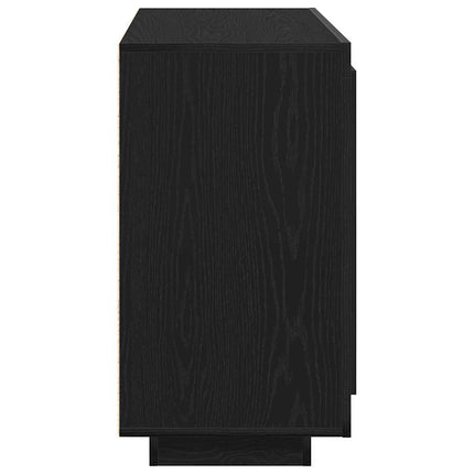 Sideboard Svart Ek 80 x 40 x 75 cm Konstruerat trä