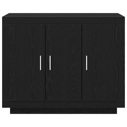 Sideboard Svart Ek 92 x 35 x 75 cm Konstruerat trä