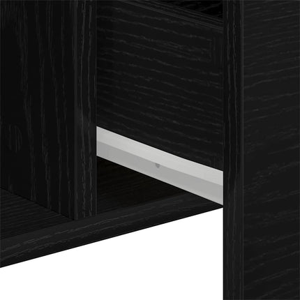 Sideboard med låda Svart Ek 100 x 36 x 60 cm Konstruerat trä