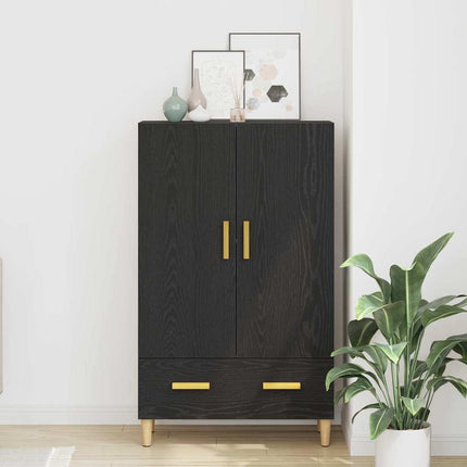 Skåp Svart Ek 70 x 31 x 115 cm Konstruerat trä