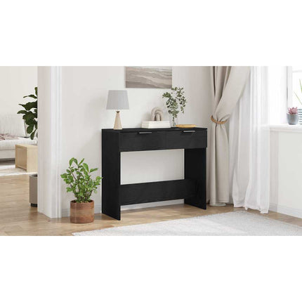 Konsolbord Svart Ek 30 x 36 x 75 cm Konstruerat trä