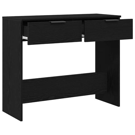 Konsolbord med låda Svart Ek 30 x 36 x 75 cm Konstruerat trä