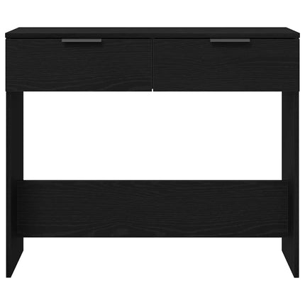 Konsolbord med låda Svart Ek 30 x 36 x 75 cm Konstruerat trä