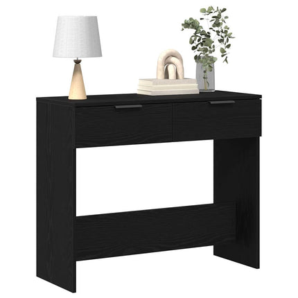 Konsolbord Svart Ek 30 x 36 x 75 cm Konstruerat trä