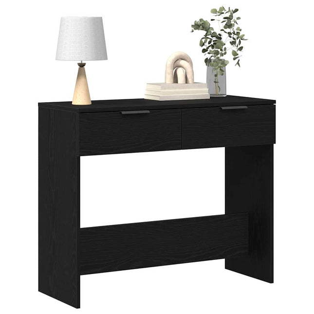 Konsolbord Svart Ek 30 x 36 x 75 cm Konstruerat trä