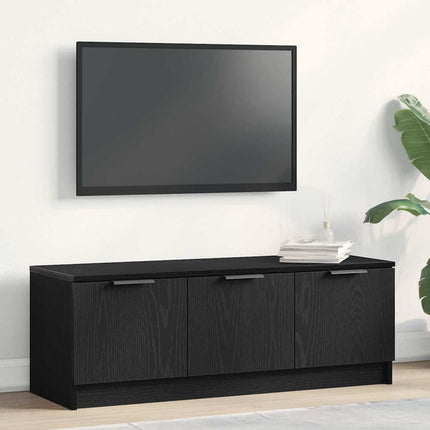 TV-skåp Svart Ek 102 x 35 x 36,5 cm Konstruerat trä
