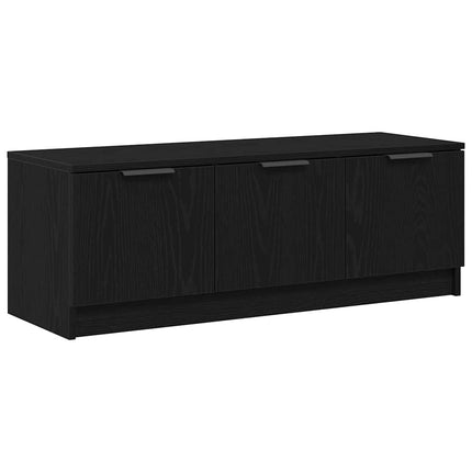 TV-skåp 102 x 35 x 36,5 cm Svart Ek Konstruerat trä