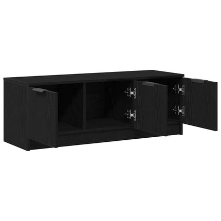 TV-skåp 102 x 35 x 36,5 cm Svart Ek Konstruerat trä