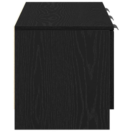 TV-skåp 102 x 35 x 36,5 cm Svart Ek Konstruerat trä