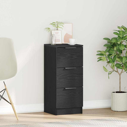 Sideboard Svart Ek 30 x 30 x 70 cm Konstruerat trä